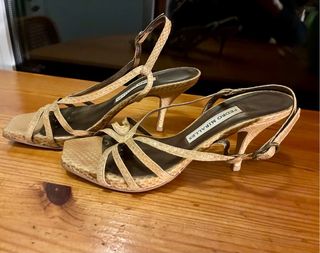 Sandalias tacón Pedro Miralles T37 Piel Serpiente