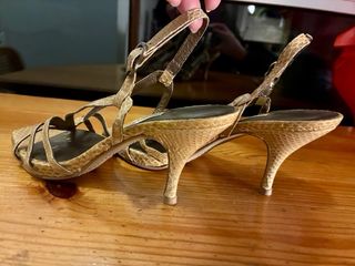 Sandalias tacón Pedro Miralles T37 Piel Serpiente