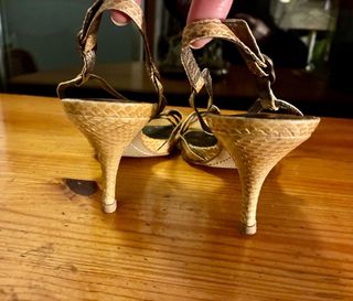 Sandalias tacón Pedro Miralles T37 Piel Serpiente