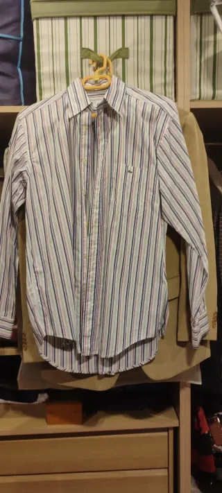 Camisa Lacoste Rayas Multicolor Talla M