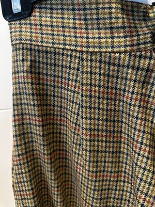 Falda pantalón cuadros marrón