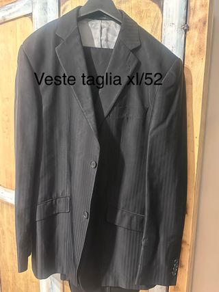Abito gessato blu taglia XL/52