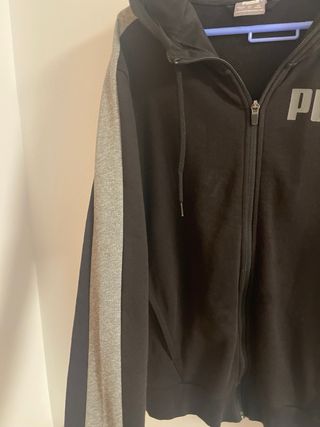 Sudadera Puma Talla S Negra y Gris