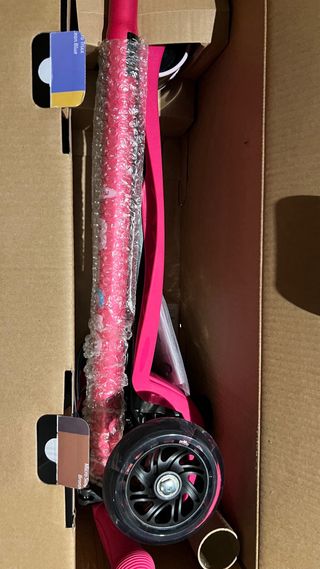 Patinete Maxi Micro Deluxe LED Rosa