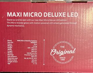 Patinete Maxi Micro Deluxe LED Rosa