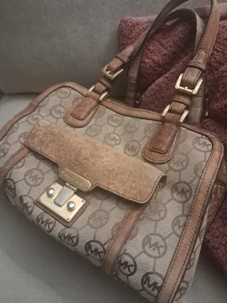 Bolso Michael Kors Vintage Beige/Marrón.