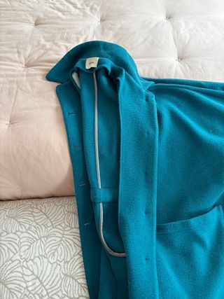 Abrigo lana verde azulado