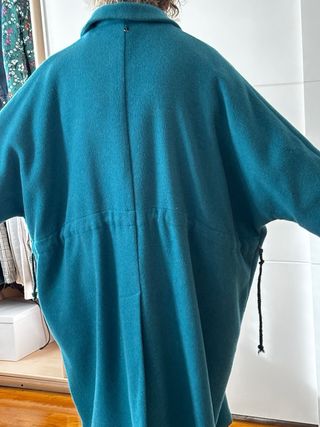 Abrigo lana verde azulado