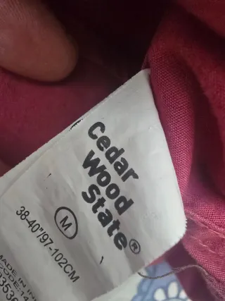 Camisa Cedar Wood State Talla M Burdeos