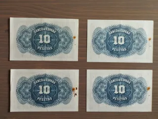 Dos parejas correlativas 10 ptas 1935