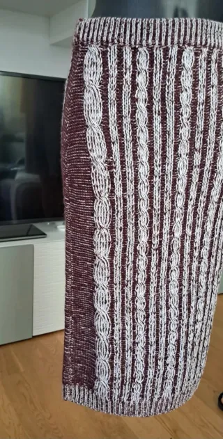 Gonna calda maglia fantasia