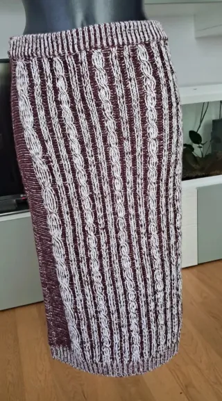 Gonna calda maglia fantasia