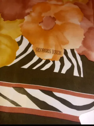 Pañuelo estampado flores y cebra