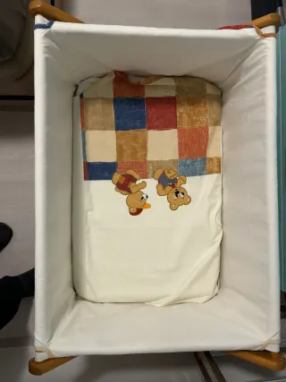 Moisés cuna madera bebé 0-6 meses, con ruedas.