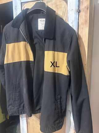 Giacca Pull&Bear Nera e Gialla Taglia XL