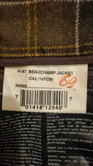 Giubbotto vintage Barbour Beauchamp Wax