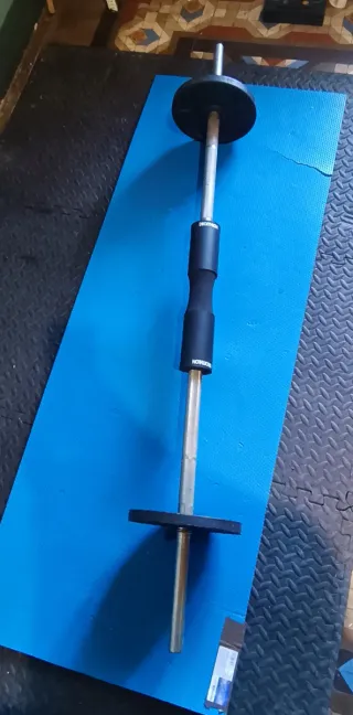 Kit Musculación 38 KG Barra Larga y Mancuernas