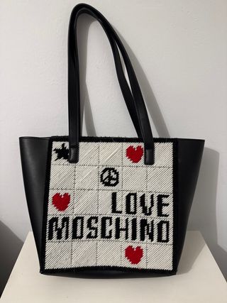 Bolso Love Moschino Negro y Rojo