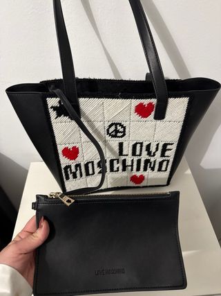 Bolso Love Moschino Negro y Rojo