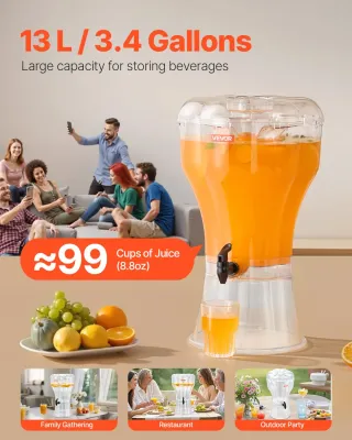 Distributore Bevande 13 L per Feste in Plastica