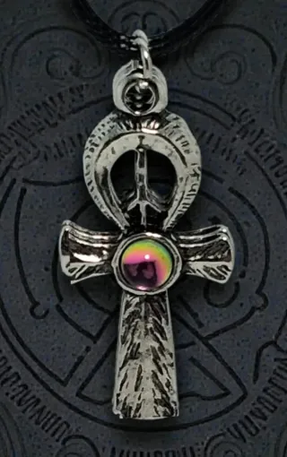 Colgante Ref: 1044. Cruz Egipcia, plata vieja