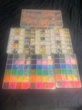 Abalorios para pulseras, kit multicolor
