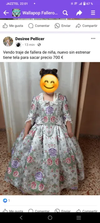 Traje Fallera Niña 7-10 años