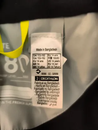 Chaqueta y pantalón esquí Wedze T14-16 años