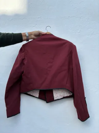 Chaquetilla flamenca granate talla 54