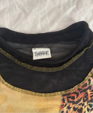 Camiseta M/L Transparente Vintage Patchwork