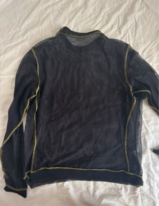 Camiseta M/L Transparente Vintage Patchwork