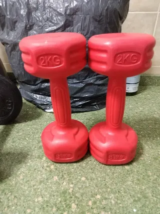 Par Mancuernas 2 kg c/u Rojas