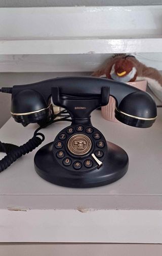 Teléfono Vintage Brondi Negro y Dorado