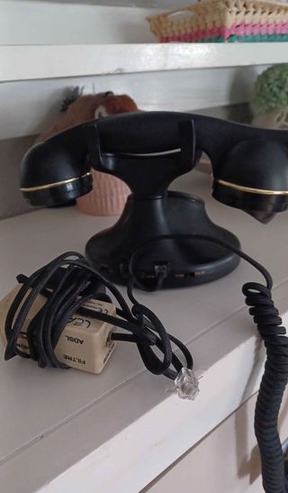 Teléfono Vintage Brondi Negro y Dorado