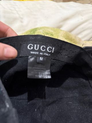 Berretto Gucci Nero con Dettagli Verdi