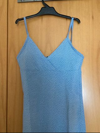 Vestido azul estampado