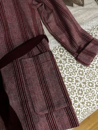 Chaqueta americana rayas burdeos