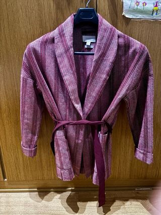 Chaqueta americana rayas burdeos