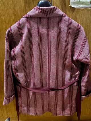 Chaqueta americana rayas burdeos