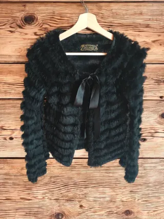 Chaqueta pelo auténtico negra