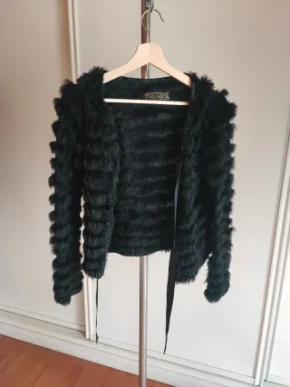 Chaqueta pelo auténtico negra