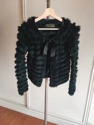 Chaqueta pelo auténtico negra