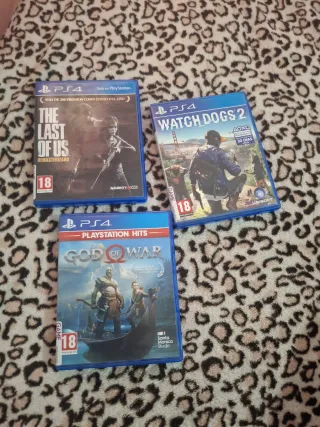Lote 3 Juegos PS4: God of War, The Last of Us, Watch Dogs 2