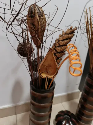 Set 2 Vasi e Portacandele in Legno