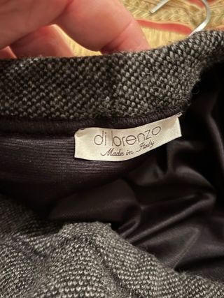 Gonna grigia al ginocchio con spacco dietro tg 56