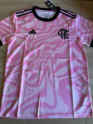 Camiseta Adidas rosa y negra Talla M