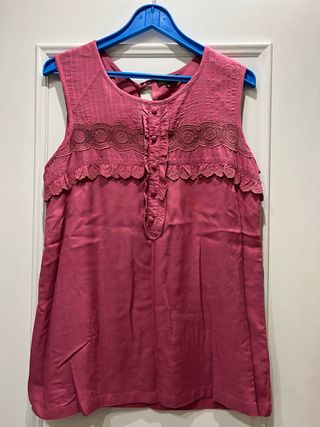 Blusa Zendra mujer con volante y encaje