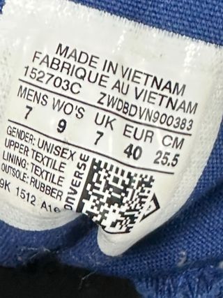 Converse All Star Blu Taglia 40