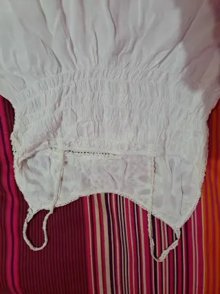 Vestido blanco ibicenco crochet talla única