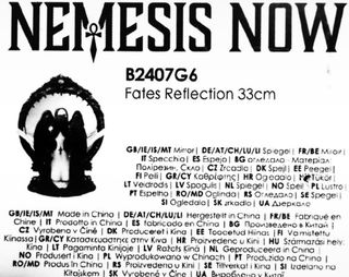 Specchio gotico decorativo con angelo